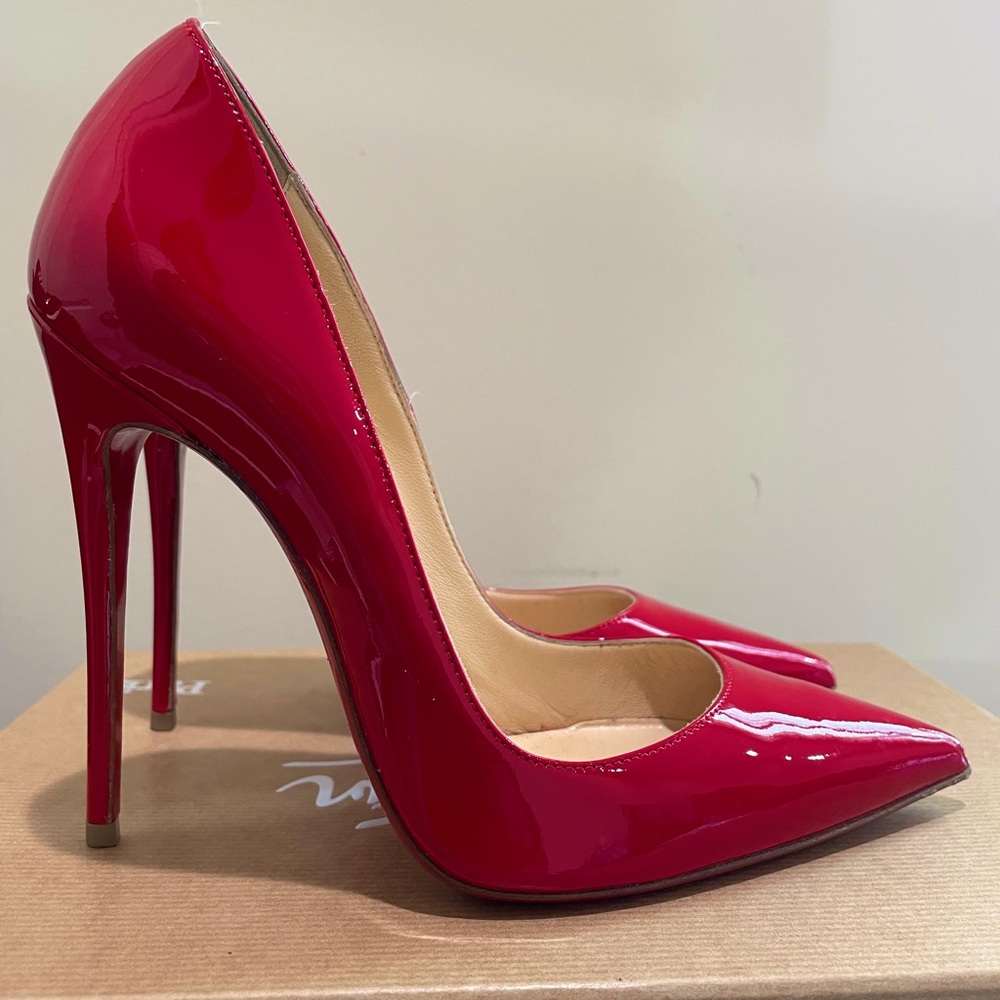 Christian Louboutin Red Patent “So Kate” 120mm